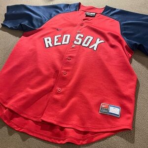 NIKE BOSTON RED SOX AMERICAN LEAGUE ALL STAR JERSEY BLANK BACK RED NAVY LARGE